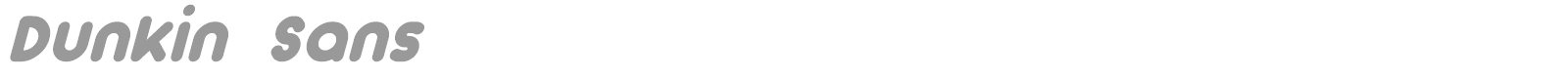 Dunkin font preview